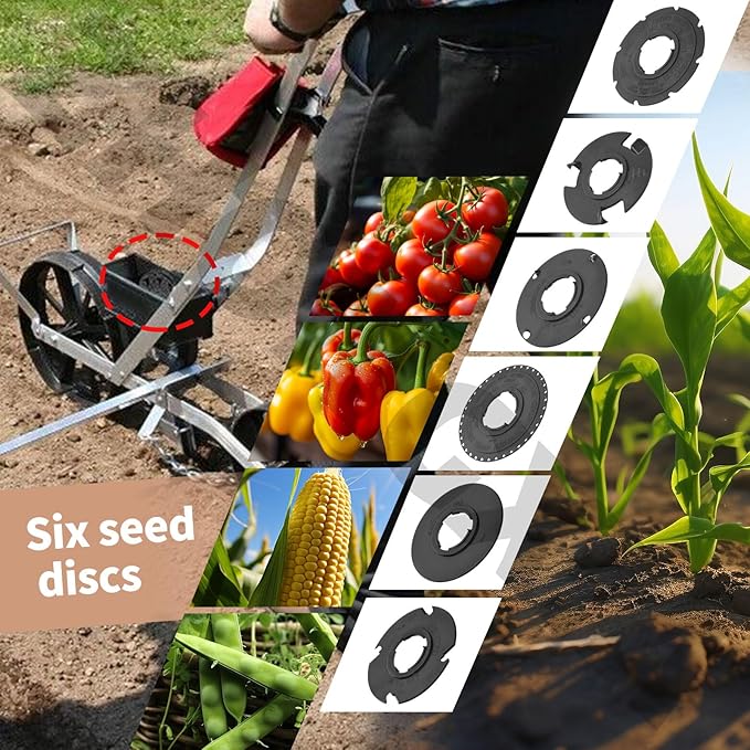12 Set Standard 60010 60009 Optional Seed Plate set for Earth Way 1001-B Garden Seeder, Contains Light Carrot Lima Bean Popcorn Cucumber Popcorn Seed Plate, Broccoli & Blank Customizable Seed Plate