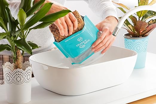 Noot Indoor Coconut Chips Husk Bark Potting Mix Coco Coir Brick. Avoid Root Rot with Fast Draining Soil. Houseplant, Monstera, Fiddle Leaf Fig, Orchid. Hydrate in Bag for ~ 2 Gal.