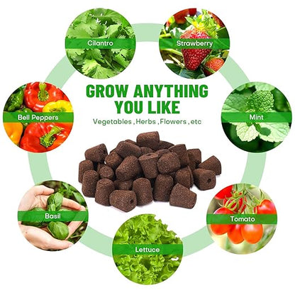 50 Pcs Seed Starter Plugs,Replacement Root Grow Sponges Plant Plugs,Great for Soil, Tray or Planting Pods, Promotes Herbs, Vegetables and Flowers Growth