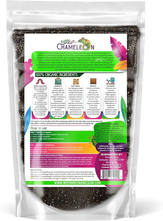 Organic Seed Starter Soil – Seed Starting Mix with Mycorrhizal Fungi – Natural Root Stimulator – Potting Soil for Vegetables and Herbs (2 QUARTS)