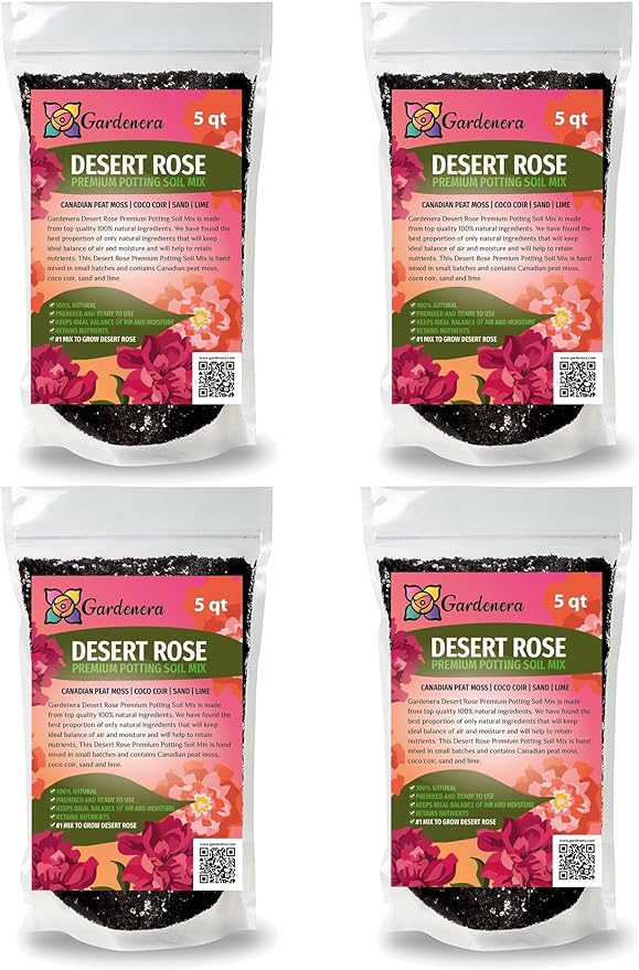 Gardenera Desert Rose Potting Mix - Unleash The Full Potential of Your Adenium Plants - 20 QUARTS