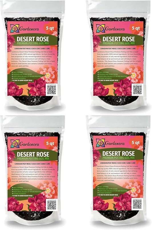 Gardenera Desert Rose Potting Mix - Unleash The Full Potential of Your Adenium Plants - 20 QUARTS