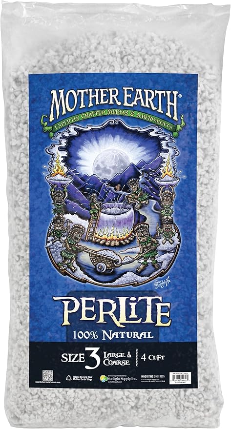 Mother Earth Perlite Natural, Size 3 Large and Coarse, 4 cu. ft.