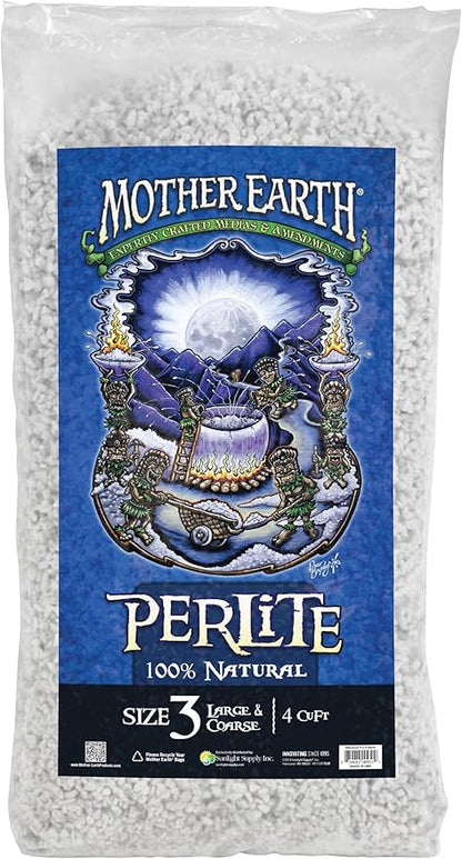 Mother Earth Perlite Natural, Size 3 Large and Coarse, 4 cu. ft.