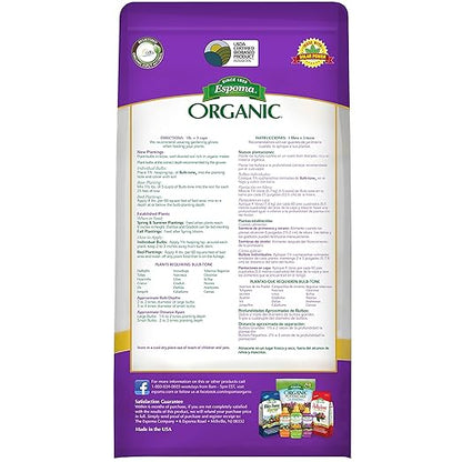 Espoma Organic Bulb-Tone 3-5-3 Natural & Organic Fertilizer and Plant Food for All Spring and Fall Bulbs. 4 lb. Bag. Use for Planting & Feeding to Promote Vibrant Blooms - Pack of 2
