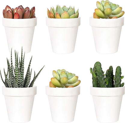Youngever 10 Pack 3 Inch Mini Plastic Planters Indoor Flower Plant Pots, White Gardening Pot with Drainage for All House Plants, Flowers, Herbs, Succulents, NO Plant Included (Classic)
