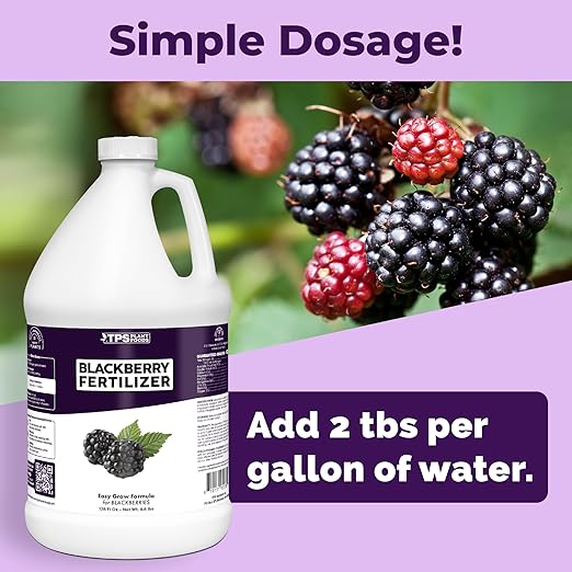 BlackBerry Fertilizer for BlackBerry Plants, Supports Healthy Growth and Plump Berries in BlackBerry Plants, Liquid Fertilizer by TPS Plant Foods, 1 Gallon (128 oz)