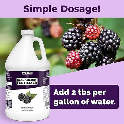 BlackBerry Fertilizer for BlackBerry Plants, Supports Healthy Growth and Plump Berries in BlackBerry Plants, Liquid Fertilizer by TPS Plant Foods, 1 Gallon (128 oz)