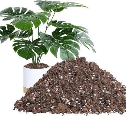 3.2QT Monstera Soil Potting Mix - Natural Organic Tropical Plant Soil for Improving Growth Rate, Sustainable Houseplants Growing Media for Indoor Bonsai Succulents Moisture Retention Drainage