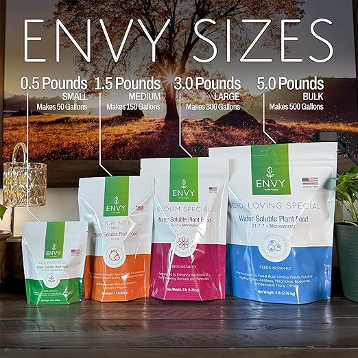 ENVY Plant Foods Acid-Loving Special | Water Soluble Fertilizer | Hydrangea, Azalea, & Berry Plant Food (3lb x3)