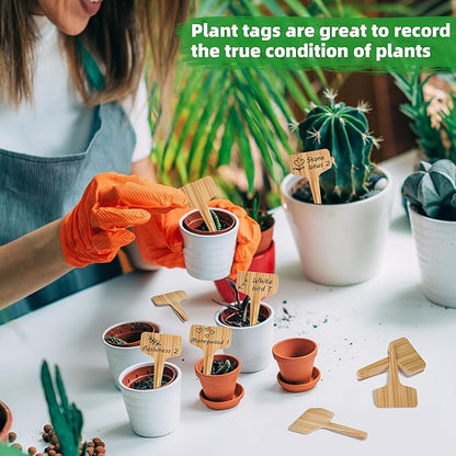 Plant Labels Tags Markers 120pcs Plastic Garden Tags & Stakes with Permanet Marking Pen for Plants Waterproof Seed Labels for Outdoor Garden Accessories