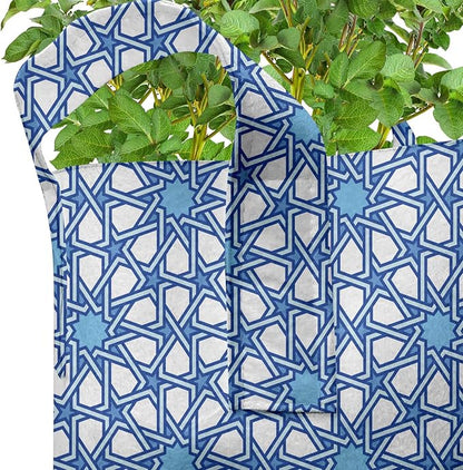 Ambesonne Pink and Orange Grow Bags 5-Pack, Polka Dots Design, Heavyduty Fabric Pots with Handles for Plants, Pink Orange