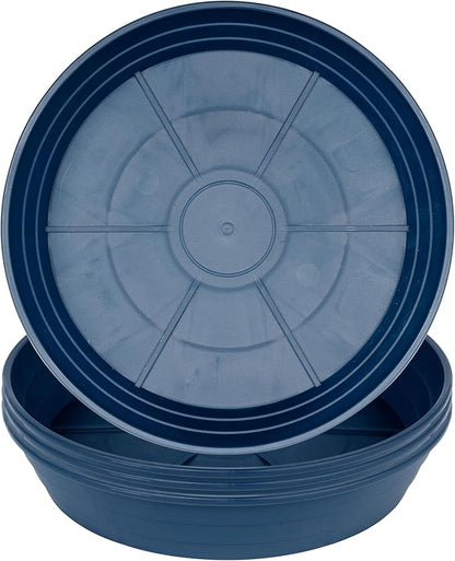 Plant Saucer 14 Inch 4 Pack 6 8 10 12 14 16 18 20 25, Plastic Plant Trays for Pots，Extra-Deep Plant Water Dray Tray, Bird Bath Bowl, Heavy Flower Plant Saucers Indoors and Outdoor No Holes