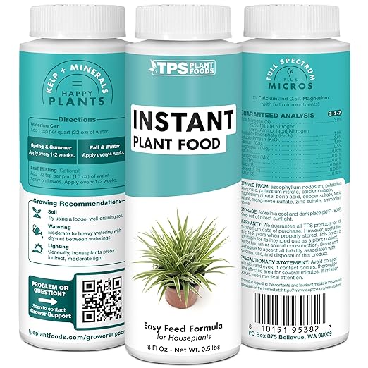Instant Plant Food for All Plants, Complete Liquid Instant Plant Fertilizer, 8 oz (250mL)