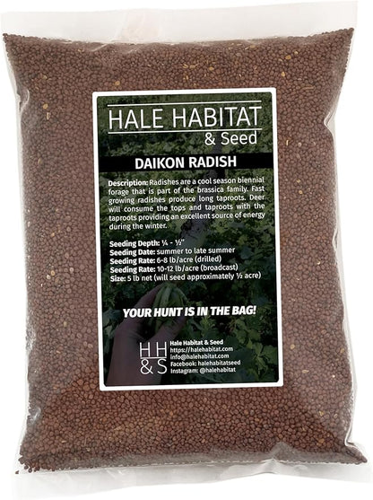 Hale Habitat & Seed Daikon Radish Food Plot Seed, 5 lbs