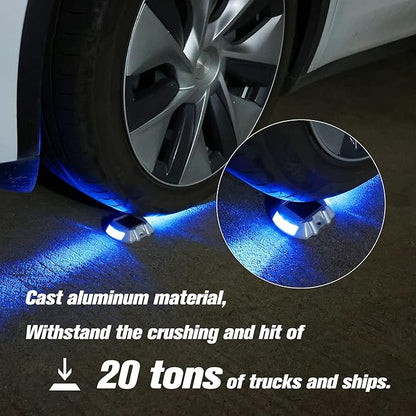VOLISUN Solar Deck Lights Driveway Dock Lights, 12-Pack Led IP68 Waterproof Outdoor Warning Step Lights for Driveway Sidewalk Garden Pathway Yard (Blue, Auto On/Off