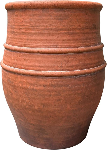 Everleaf Aria Planter Pot Small Lightweight Modern Decorative Pot for Faux Trees & Indoor Plants, Ultra-Light Matte Finish Planter for Living Room Decor Terracotta Color Canyon