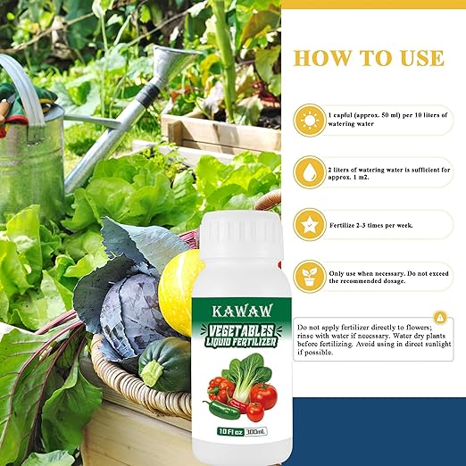 10oz Organic Vegetable Probiotic Fertilizer – Natural Microbial Plant Nutrient Solution for All Vegetables, Promotes Green Leaves, Strong Roots & Healthy Growth