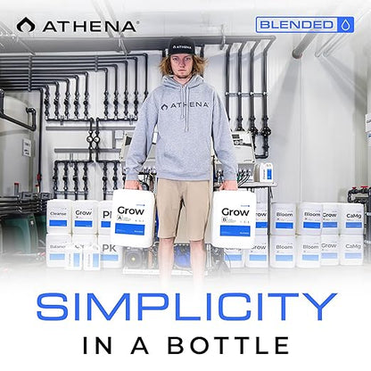 Athena Blended Grow A&B | 2-Part Vegetative Liquid Fertilizer for Hydroponics & Soil | Plant Food for Veg Stage Growth | NPK A 4-0-1 | B 1-3-5 | 5 Gallon