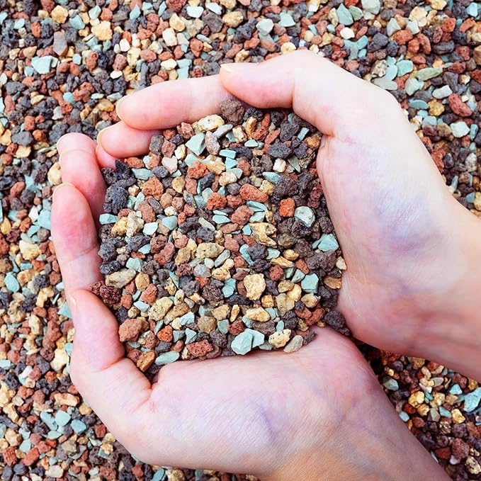 12lb Mix Lava Rocks Pebbles for Plant, Pumice Potting Soil Mix Decorative Top Dressing Landscaping Gritty Rock for Succulent, Bonsai, Cactus, Vase Filler
