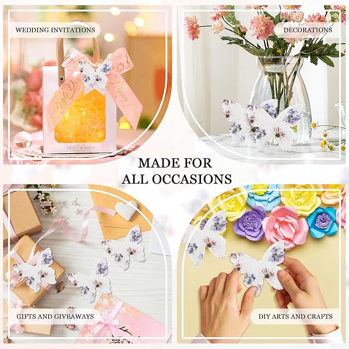 Plantable Seed Paper Sheets, 60-Pack, Mixed Wildflower Seeds, Favor for Bridal Shower, Wedding Gift, Birthday, Garden Gifts & DIY Crafts