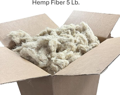 Hemp Nesting Fiber - 5 lb Chicken Nest Box Pad Hemp Fiber Fill - Absorbent DUST Free- Egg Laying Chickens coop, Horse stall, Rabbit, Reptile, Hamster, Cage Fibre, FiberFill Washable - Grown in USA