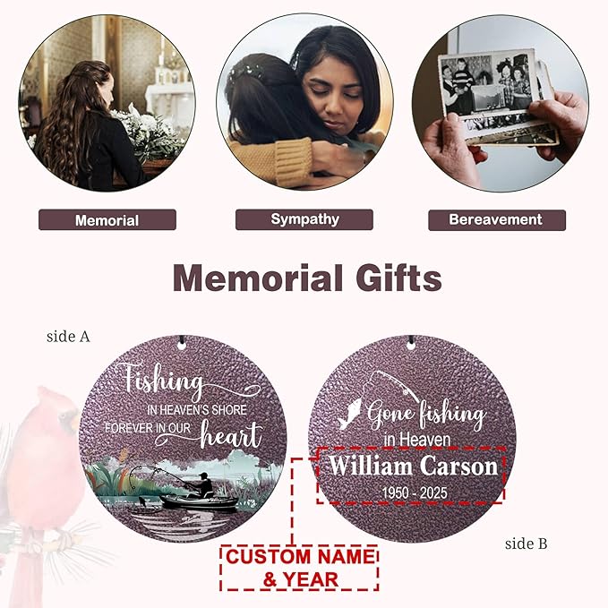ASTARIN Memorial Wind Chimes Personalized, Produced in USA Deep Tone Wind Chimes for Loss of Loved One, Sympathy Gifts for Loss Mom/Dad/Sister, Outdoor Windchime for Memory Bereavement Condolence