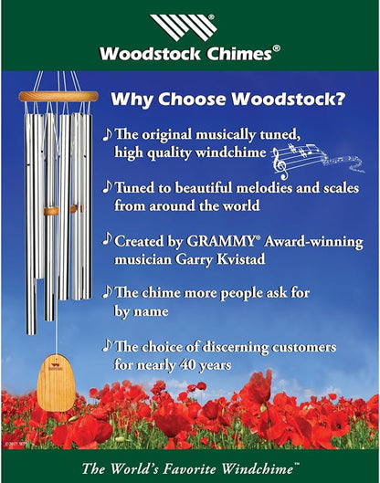 Woodstock Chimes Signature Collection, Aloha Solar Chime, 28'' Natural Decor Designs - Solar Chimes Wind Chimes for Outdoor, Patio, Home or Garden Décor (ACSN)