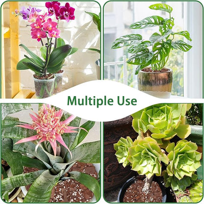 Orchid Potting Mix,Premium Orchid Bark Potting Mixture of Pine Bark,Perlite & Coco Peat Enhanced Drainage and Ventilation,Ideal for Repotting and Growing Indoor Plants Dendrobiums,Phalaenopsis,4QT