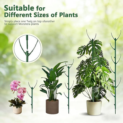 5PCS Monstera Plant Support, Stackable Plant Stakes for Indoor Plants, Plant Sticks Support Tall for Climbing Potted Plants