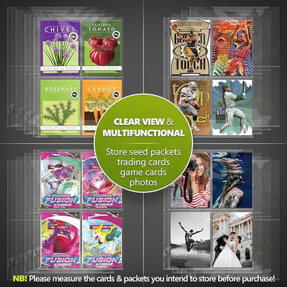 Gardening Starter Kit with Binder & 25 Pack of Seed Packet Sleeves