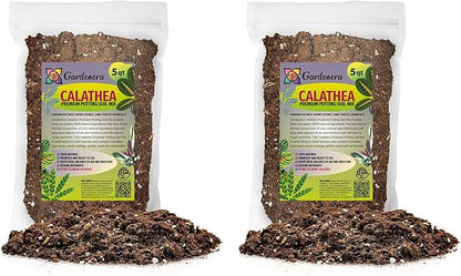 GARDENERA Calathea Plant Potting Soil - Experience Captivating Foliage and Vibrant Growth with Professional Grade Mix - 10 Quart