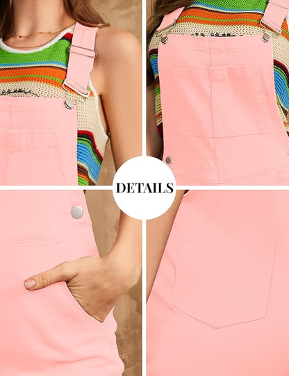 Bib Overalls for Women Fashion Jean Jumpsuit Adjustable Strap Coveralls