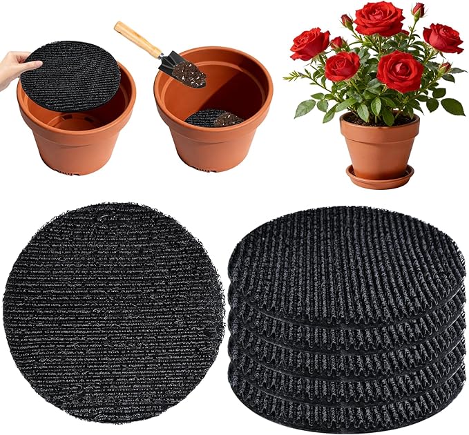 3Pcs Round Pot Mesh Drainage Discs Double Layer Plant Pot Hole Insert Pads Cutable Bonsai Pot Bottom Grid Mat Mesh Reusable for Indoor Outdoor Potted Plant Prevent Soil Loss Keep Roots Healthy 16inch