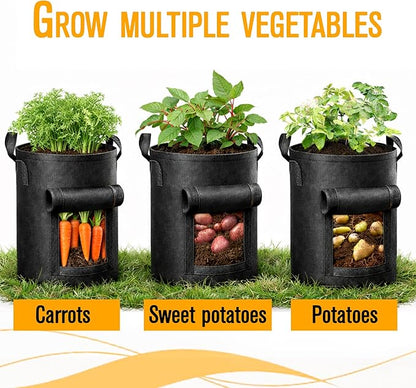 SunVara Potato Grow Bags 10 Gallon Grow Bags 5 Pack
