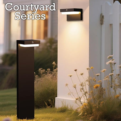 Solar Pathway Lights - Walkway Solar Lights for Outside - PIR Sensor & Two Lighting Modes - Rechargeable Battery Lasts Up To 55 Hours - 3000K - IP44 Weather Resistant - 2 Pack - 20.5" Height