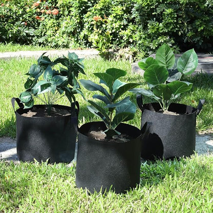 12-Pack 3 Gallon Grow Bags Heavy Duty Thickened Nonwoven Fabric Pots with Durable Handles