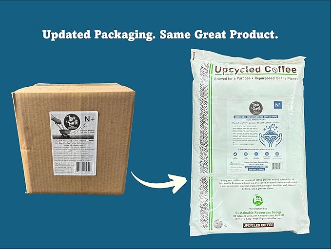 Nitrogen Enhanced 240 SGN (2.4MM) - JavaEarth® Soil Amendment, Upcycled Spent Coffee Grounds, 20 lbs (9.072kg)