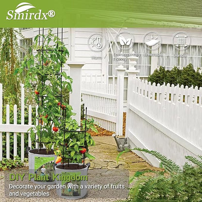 5 Pack 10 Gallon Plant Grow Bags with Automatic Irrigation Equipment and Reinforced Handles for Plant Support, Non-Woven Durable Breathe Fabric Grow Pots for Carrot, Onion, Flower, Tomato