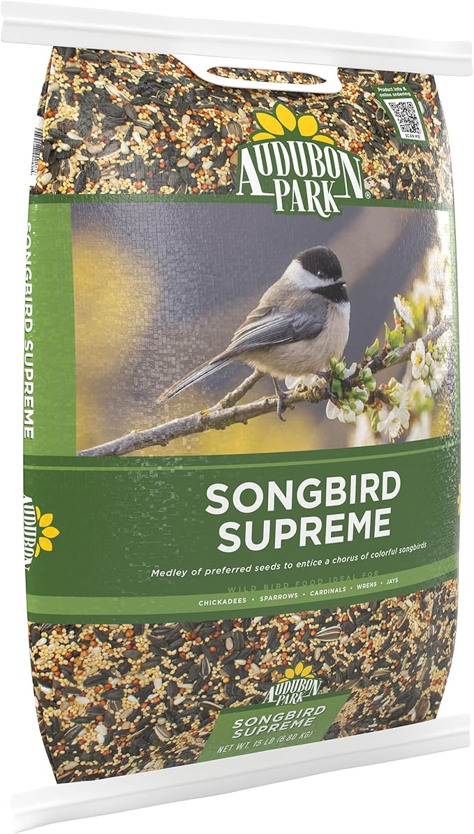 Audubon Park Songbird Supreme Wild Bird Seed for Outside Feeders, 15-lb. Bag