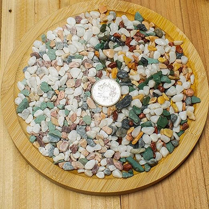 6.6 lbs Succulent and Cactus Bonsai Pebbles, 4-6mm Decorative Landscaping Polished Stones Natural Garden Gravel Rocks for Indoor Outdoor Plants Aquariums DIY, and Gardening Top Dressing, Multicolor