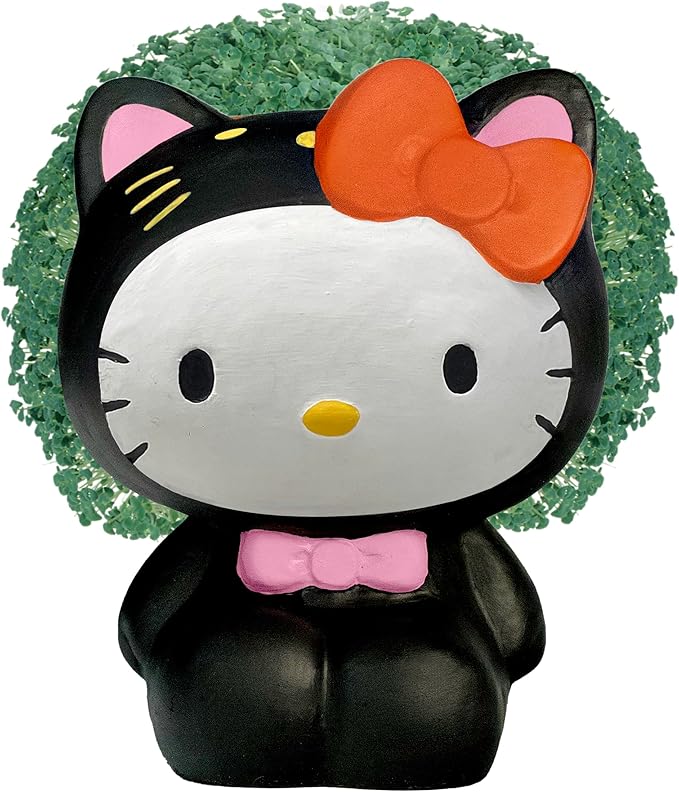 Chia Pet Hello Kitty in Costume with Seed Pack, Decorative Pottery Planter, Easy to Do and Fun to Grow, Novelty Gift, Perfect for Any Occasion