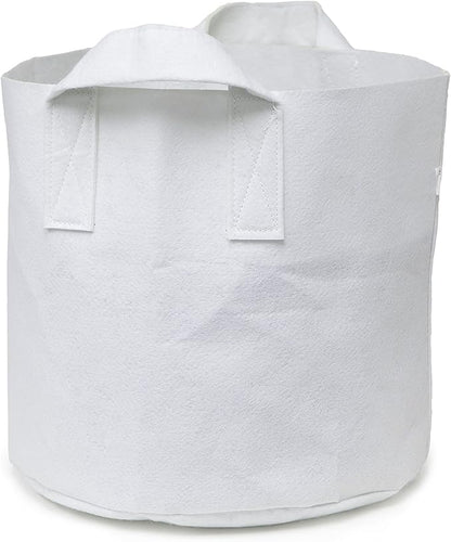247Garden 5-Pack 2-Gallon Aeration Fabric Pot/Plant Grow Bag w/Handles (260 GSM, White, 7.5H x 8.5D)