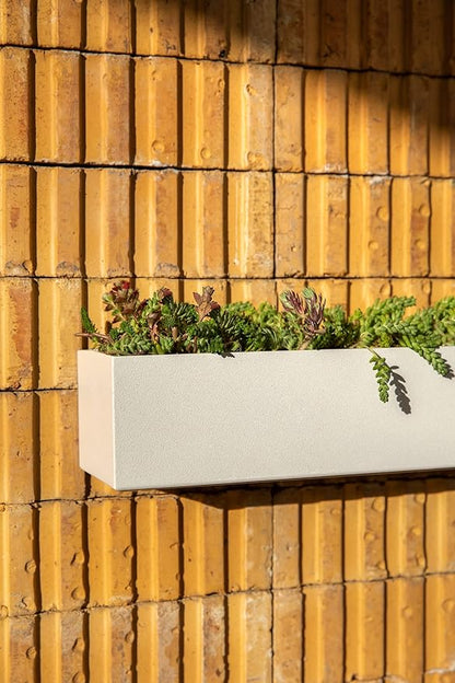 Veradek Forma Series Trough Hanging Planter - Rectangular Planter for Window Sill/Wall Decor | Made from Plastic-Stone Material | Modern Décor for Succulents, Indoor Small Plants