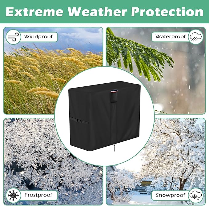 Planter Cover, for Veradek Tall Rectangular Planter, Heavy Duty Frost Cover for Outdoor Winter Frost Cold Weather, Black 38" x 10" x 35"