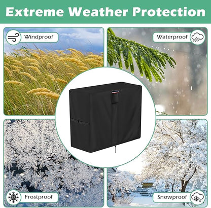 Planter Cover, for Veradek Tall Rectangular Planter, Heavy Duty Frost Cover for Outdoor Winter Frost Cold Weather, Black 38" x 10" x 35"