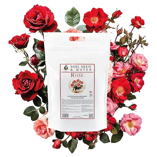 Soil Seed & Water Cultivator’s Rose Blend – Organic Fertilizer & Soil Amendment for Roses & Flowering Shrubs - OMRI Listed Organic Fertilizer (9 lbs)