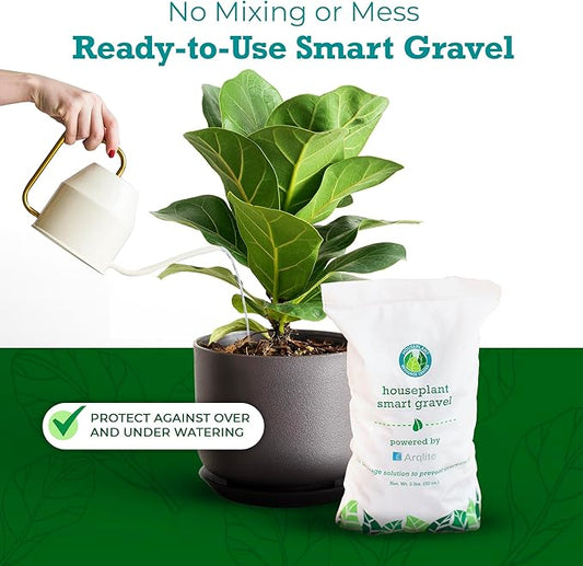 Houseplant Smart Gravel – Improve Drainage, Prevent Overwatering & Root Rot, Support Strong Roots | Eco-Friendly & Reusable Drainage Rocks for Potted Plants | Sustainably Recycled Ocean Plastic | 32oz