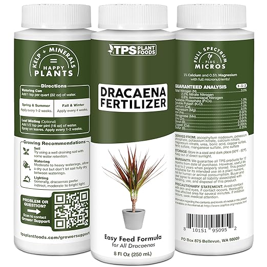 Dracaena Fertilizer - Liquid Plant Food for All Dracaena Plants and Trees, 8 oz