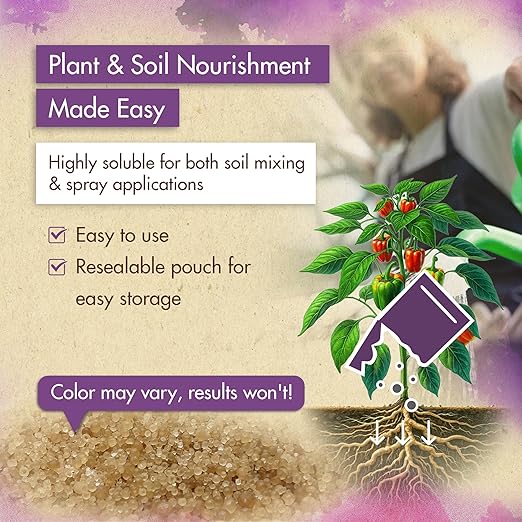 Ammonium Sulfate 21-0-0 Fertilizer, High Nitrogen for Rapid Plant Growth & Deep Green Color, Ideal Soil Acidifier to Lower pH in Alkaline Soil, 5 lb
